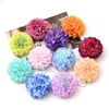 Objetos decorativos Figuras 50pcs 5cm Pompom Artificial Flowers Silk Hydrangea Decoração de casamento Diy Diy Scrapbooking Greaths de flores falsas 230110