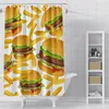 Duş Perdeleri Snack hamburger desen banyo su geçirmez polyester banyo perdesi kanca ile 180x180 cm