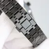 Zegarki na męskie zegarek automatyczny mechaniczny zegarek 41 mm Wodoodporne moda na rękę Business zegarek Montre de lukse black236n