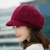 Berets Octagonal Hat Short Brim Skin-Touch Warm Women Thermal Ladies Retro Painter Costume Accessories