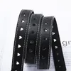 Belts Full Hole PU Leather Belt For Women Sweet Heart-shaped Buckle Girls Simple Retro Waistbelts Jeans Dress Thin Waistband