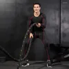 Gym Clothing Men Men Tracksuit 2 قطعة من الرجال التدريب على الملابس الرياضية مجموعة اللياقة البدنية لذويات الرياضة بدلة الركض الضيقة الرياضة ارتداء XL XXL