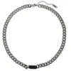 Charmarmband U-Magical Exquisite rostfritt stål Silverfärg Chokers Halsband för kvinnor Temperament Metalliska smycken Tillbehör
