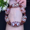 Strand Natural Stone Original Agate Barrel Beads Bracelet Bracelets الفريد من نوعه للمجوهرات الهدايا للرجال والنساء