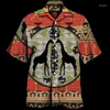 Мужские повседневные рубашки Мужская рубашка на пуговицах Дашики Топы с короткими/длинными рукавами с африканским принтом Традиционная одежда для пар Хип-хоп Этнический стиль
