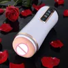 Articles de beauté Masturbateur masculin rechargeable gémissant 10 fréquences Modes de vibration de la vraie chatte Chauffage électrique Tasse de masturbation Jouets sexy pour hommes