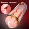 Articoli di bellezza Mani libere Doppio canale Gola profonda Oral sexy Real Vaginal Soft Pussy Masturbator Masturbation maschile Cup Giocattoli erotici per uomini