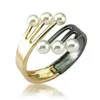 Braccialetti moda braccialetti braccialetti per donna colore misto lega imitazione perla geometrica bracciale a mano polsino gioielli grandi UKEN
