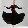 Stage Wear Retro Neckline Modern Dance Dress Women Ballroom Competition Big Swing Waltz Dancing Costumes