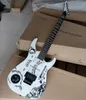 6 snaren witte elektrische gitaar met monniker Floyd Rose Rosewood Fletboard aanpasbaar