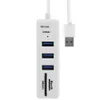 Hight Speed 3 Ports USB 3.0 Hub With Micro SD/TF Card Reader Mini Multi USB Splitter Use Power Adapter Multiple Expander Accessories For PC Computer Lapto