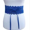Belts 2023 Black White Wide Corset Hollow Flower Belt Female Self Tie Waistband For Women Wedding Dress Waist Band