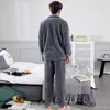Survêtements pour hommes Coralline Pyjamas pour hommes Automne/Hiver Warm Flannel Housewear Set