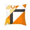 Kussensloop oranje geometrische print perzik huid stof sierging vierkant 45 throw case bank home decoratief