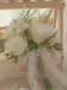 結婚式の花SESTHFAR RAMO NOVIA ROSA BRIDAL FLOWERBOUQUETS CHAMPAGES ROSE人工手作り手花包装飾