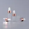 Lagerflaschen 10/50/100pcs Mini -Tropfenglas leer ätherische Öl Roségoldpipetten 1ml 2ml 3ml 5ml