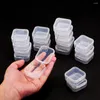 Jewelry Pouches 18Pcs Mini Clear Plastic Storage Containers Box With Hinged Lids Empty Boxes For Beads Small Items Crafts Case