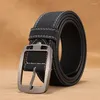 Belts 3.8cm Alloy Pin Buckle Men's Belt All-match Jeans Decoration Ins Style Fashion Simple Black Youth