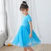 Vestidos de niña, ropa de verano para niñas, moda de malla para bebés de 3 a 9 años, vestido de princesa para niños pequeños, 2023, manga corta para niños