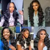 Body Wave 13X4 Lace Front Human Hair Wigs For Black Women Pre Plucked With Baby Brazilian Remy HD Transparent Glueless