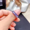 Anneaux de cluster Le cadeau pour l'engagement Tanzanite Bague 925 Sterling Silver Fine Bijoux