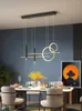 Hängslampor moderna LED -lampor nordiska hängande minimalistiska ljuskronor matbord kök bar studierum inomhusbelysning fixturer