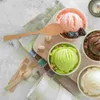 Учетные наборы посуды Spoon Wooden Fork Set Forksdinner Spoons Salad Coupdater Awardware Appetire Eating Soup Японский портативный десерт