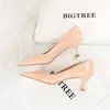 Dress Shoes BIGTREE Office Ladies Pumps Fashion Women High Heels PU Leather Heel Stiletto Female Pointed Toe Party Elegant
