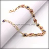 Charm Armband Alloy Armband Lime Drop Blue Red Turkey Eye Fashionwomen Jewelry Gold 5ll Q2 Leverans OT5AW