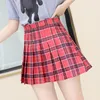 Rokken jocoo jolee dames zomer hoge taille plaid casual Korean a line shirts Japanse school kawaii aline voor tiener 230110