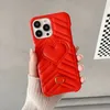 iPhone 13 12 11 Promax Pro Leather Case Fashion Luxury Heart Love Back Cover Case 2023 용 디자이너 휴대 전화 케이스