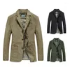 Jackets masculinos Spring Autumn Blazer Men Casual Cotton Denim Slim Fit Luxury Coat Casal Exército Militar Masculino Masculino Outwear 5xl