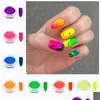 Paillettes de ongles Nouvelles 7boxes ensemble de couleur vive-effet néon Pigment poudre fluorescente art gel de poussière décoration fpb29 drop livraison guérison dhnf7