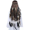 Stirnbänder Auswärtsfeder Feder Seil Kronhaarband Boho White Elastic Festival Stirnband für Frauen Mode weibliche Accessoires 221107 Drop DHY9J