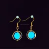 Dangle Chandelier Luminous Pendant Earring Classic Stars Moon Key Shape Glow In The Dark Earrings Women Fluorescence Jewelry Drop D Otqis
