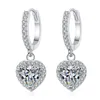 Bengelen oorbellen htotoh 1 karaat moissaniet diamant 925 sterling zilveren verloving bruiloft fijne sieraden