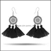 Dangle Chandelier Modest Chicel Tassel Long Flowing Bohemian Brodro Pendant Earrings الإناث إسقاط المجوهرات Dhtym