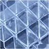 Cosmetic Bags Wholesale Plastic Clear Trapezoid Lipstick Holder 24 Square Grid Box Brush Stand Rack Tidy Organizer Drop Delivery Hea Dhhw3