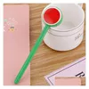 Gel Stylos Fruits En Plastique Ensemble 0.5Mm Recharge D'encre Noire Coréen Kawaii Mignon Fournitures Scolaires Cool Stylo Cadeau Promotionnel Personnalisé Drop Delivery Dh2Ij