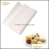 Baking Pastry Tools Wholesale 1 Pc 60X40 Cm Mat Glass Fiber Nonstick Cake Aron Pad Large Size Oven Diy Cookie Liner Drop Delivery Otq7M