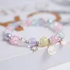 Strand Popcorn Beads Bracelet For Children Girls Flower Moon Cloud Cute Pendant Bracelets Freindship Jewelry Kids DIY Wholesale