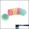 Cake Tools 12 PCS Sile Cupcake Cup Tool Bakeware Bakning M￶gel och muffin f￶r DIY med slumpm￤ssig f￤rg Drop Delivery Home Garden Kitchen DIN OT7T0