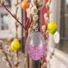 Gift Wrap 4pcs Fillable Baubles Clear Egg Shape Ornaments Transparent Hanging Balls For Tree Festival Decoration