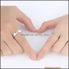 Couple Rings Nehzy 925 Sterling Sier Womens Fashion Jewelry High Quality Crystal Zircon Four Claw Six Men And Women Ring 514 B3 Drop Ota0X