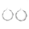 Boucles d'oreilles à dos en métal, cercle torsadé, sans trou, Clips d'oreille, géométrie, Clip rond, sans Piercing, minimaliste, ER1012-1