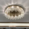 مصابيح السقف الحديثة LED LED LID LOD ROODOR CORRIDOR GLASE ROUND SPRIP LAMP مصابيح مصابيح مصابيح غرفة المعيشة