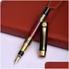 Fountain Pens Metal Pen Office Retro Sign 1.0Mm Nib Exquisite Gift Stationery Supplies Drop Delivery School Business Industrial Writi Dhpno