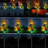 Dekorative Blumen, Kiefernbaum-Lichterkette, 2er-Pack, Weihnachts-Außenpfähle, Hofdekorationen, Licht-Deko-LED