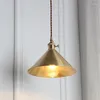 Pendellampor odysen enkel lampa för kök ö hängande belysningsarmatur ledde all koppar dekoration kreativ klocka mässing sängplats