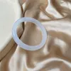 Bangle White Jade Pith Bracelet Style Feminino Antigo Garota Litchi Frozen Agate Jingle Young